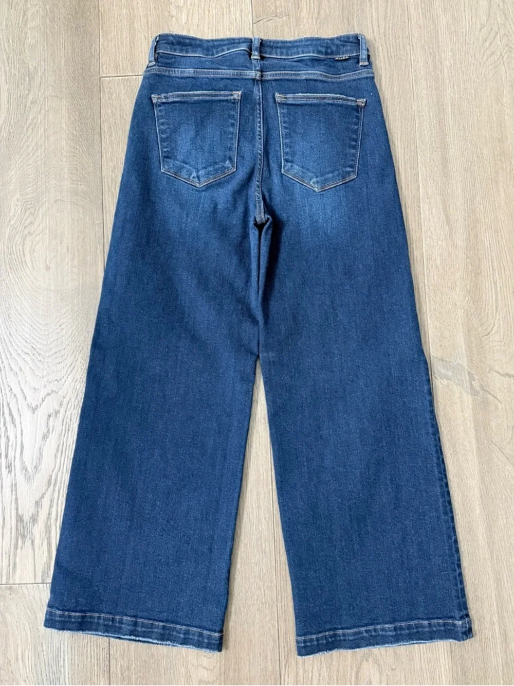 Risen Jeans High Rise Wide Leg Crop Jeans Style RDP5921 7/28 - Picture 2 of 12